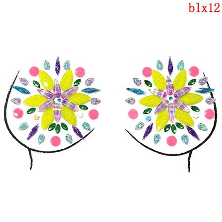 Musiikkifestivaali Kristallipora Hartsi Rintakehän Tatuointitarrat Muoti Itseliimautuva Akryylilava Esiintymis Nänni Seksikkäät Koristeet