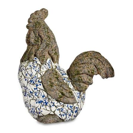Dekorativ Trädgårdsfigur Mosaik Tupp Polyresin (22,5 X 46 X 41,5