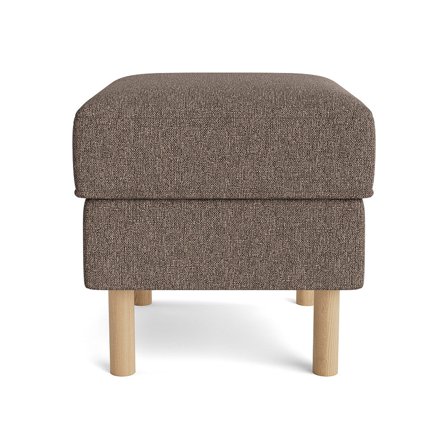 Lumo Pouf Hocker in Hygge Braun, skandinavischer Stil, bequeme Polsterung, quadratisches Design, ideal als Fußablage, Abmessung 43cm