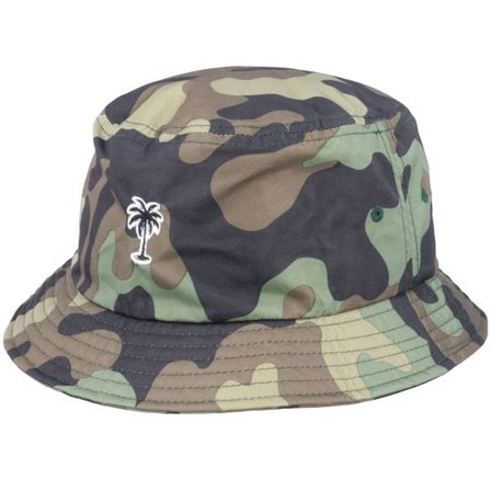 Iconic - Camo bucket Hatt - Summer Palm Logo Green Camo Bucket @ Hatstore