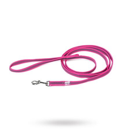 JULIUS-K9 - K9 Super-Grip Koppel Rosa/Grå 14 mm - Hundkoppel- För stora hundar
