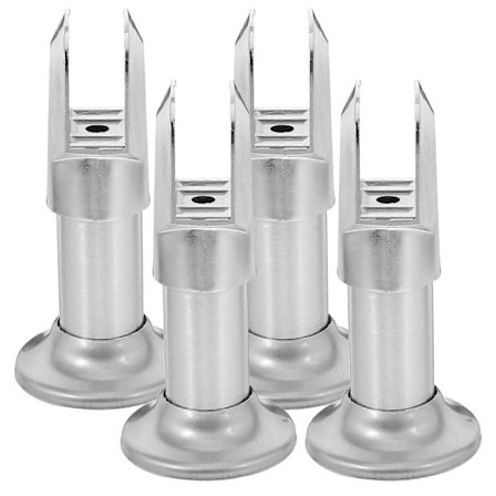 WC-väliseinän jalat, seos, WC-väliseinän jalka 14,50X6,00X1,80CM hopea 4kpl