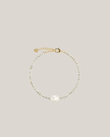 Edblad Beach Pearls Bracelet Offwhite Gold Złoty Biżuteria Dziewczyna - Kids Brand Store
