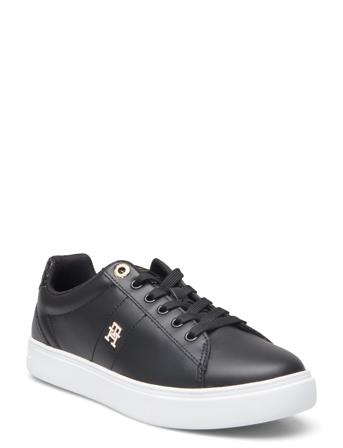 Elevated Essent Sneaker Monogram Matalavartiset Sneakerit Tennarit Black Tommy Hilfiger