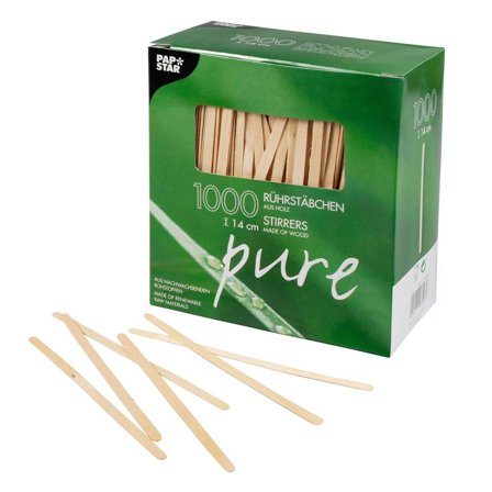 PAPSTAR Rörpinne Trä 14cm x 5mm 1000/fp - Lyreco - Kök och servering - Engångsartiklar - Engångsbestick