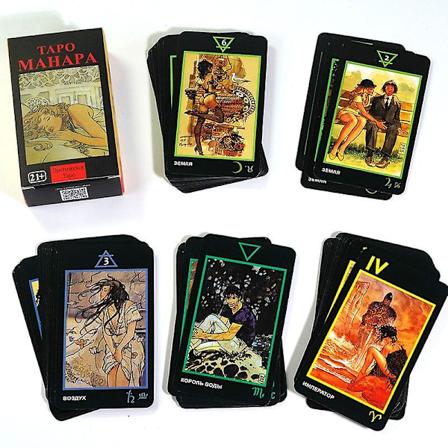 10,3*6cm Manara Tarot Deck 78 Kort Med Guidebok På Russisk Språk Brettspill