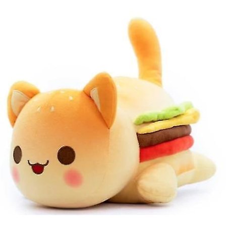 Aphmau Plys Dockekatte Blød Pude Legetøj A Hamburger