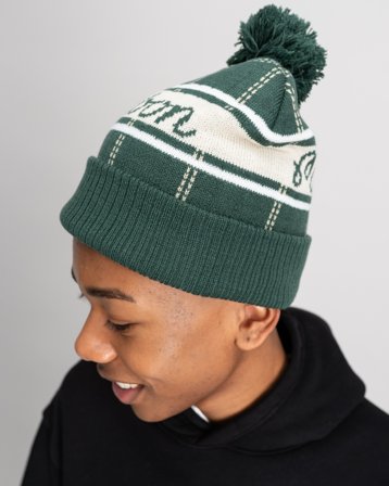 Malbon HOLDEN POM BEANIE Zielony Czapki Chłopiec - Kids Brand Store