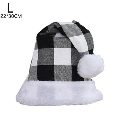 Jultomten Jul Hattar Röd Svart Pläd Xmas Cap Jul De