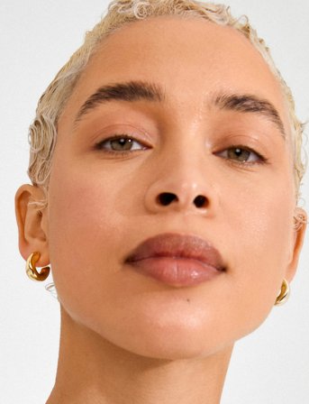 Pilgrim Jennings Hoop Earrings Gold-Plated - Gold - ONE SIZE