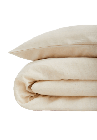 Movesgood Bamboo Linen bedding set 150x210 Sängkläder Beige