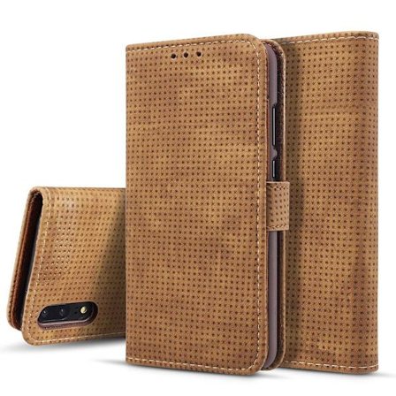 Plånboksfodral i Retrodesign från LEMAN till Huawei P20