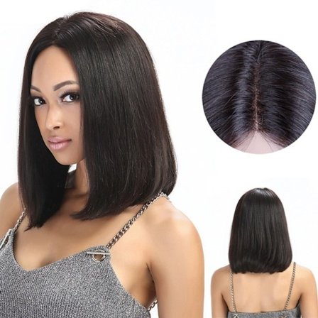 #Kostumeparyk kort hår bob kort hår sort#