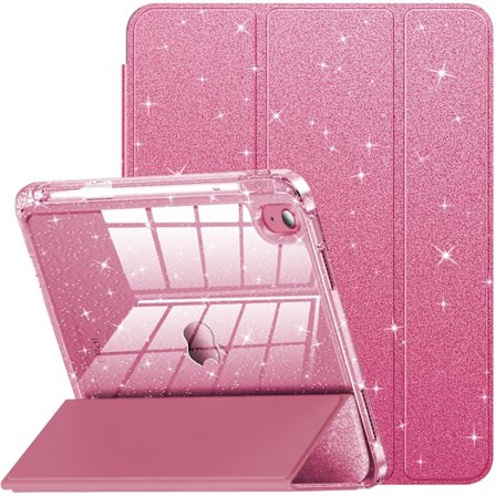 Etui til iPad A16 11. generation 11 tommer 2025, iPad 10. generation 10,9 tommer etui, stylus pen holder (Rose Pink)