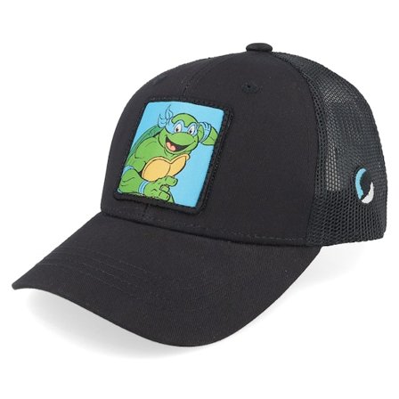 TMNT - Svart trucker Keps - Kids Leonardo Box Black Trucker @ Hatstore