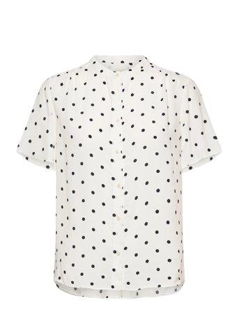 GANT Reg Dot Print Blouse - White - 34