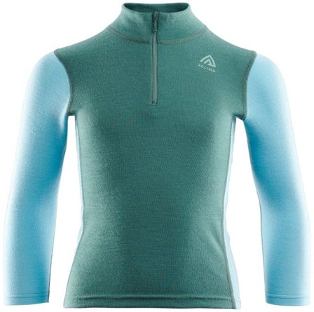 Aclima Kids WarmWool Mockneck North Atlantic/Reef Waters