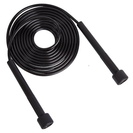 Fitness Speed Sjippetov (Sort, 2.8m), Voksen Hjemme Sports Fitness Sjippetov Mænd, Kvinder og Børn - Skridsikkert Håndtag Speed Jump Rope - Fitne