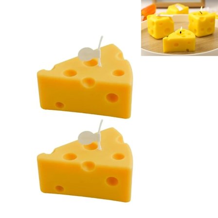 2 st Dekorativa Ostdoftande Ljus Ost Ljus Dekoration Doft
