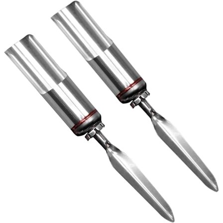 2 stk fiskestangstativ i rustfritt stål