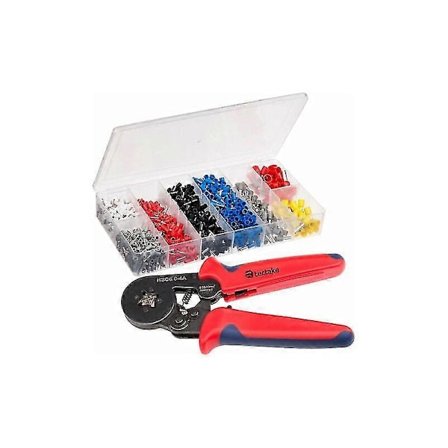 Krimptång + 1200 kabelskor - krimptång, krympning, rörtång