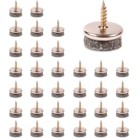 Møbelputer - 32 Pakk Stolputer. Møbelputer med 5 mm tykk filt er ideelle for beskyttelse av stolben. Stolputer med enkel skruemontering