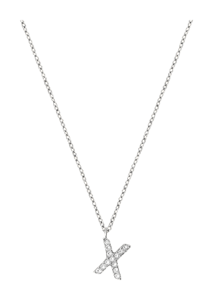 Mockberg Petite Stone Letter X Steel Necklace Smycken & klockor Dam Silver ONESIZE