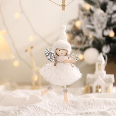 Christmas Angel Dolls Xmas Tree Pendant HVIT
