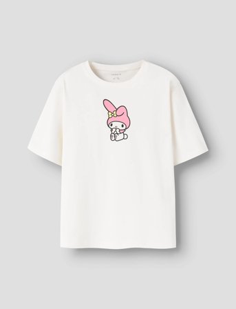 name it Nkfdydis Hellok Ss Nreg Top Box Sky - Cream - 134-140