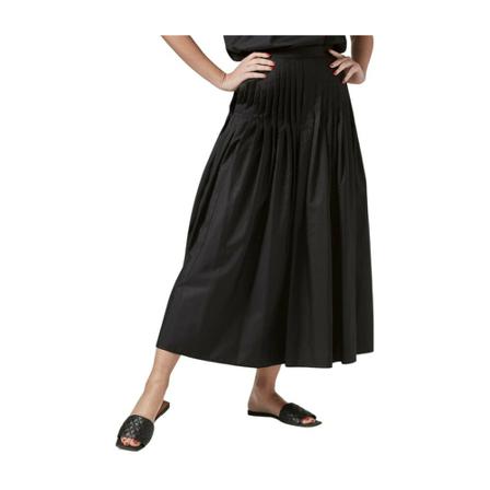 Barena Venezia, Skirt with asymmetrical folds Czarny, Kobieta, Rozmiar: M