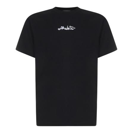 Off White, T-Shirts Zwart, Heren, Maat:L