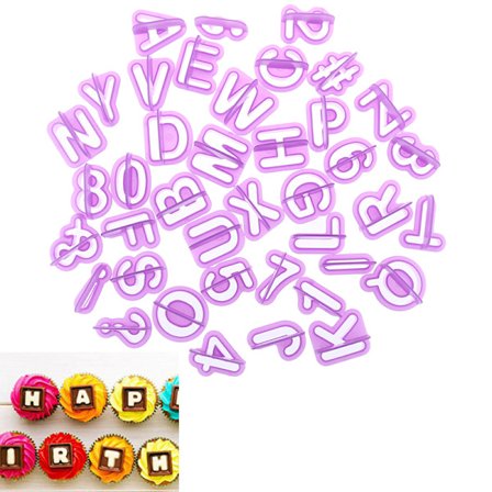 40 stk./1 sæt kagebagning bogstav cookie fondant alfabet nummer Mo