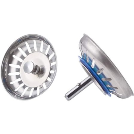 Sus304 rustfritt stål vask sil vaskpropp kjøkken siler vaskfilter vaskpropp vask sil kurv 2 stk