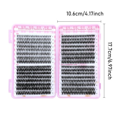 DIY Ögonfransförlängningskit med enstaka kluster i flera storlekar