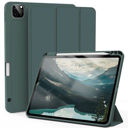 ZOYU Fodral för iPad Pro 11 tum 4/3/2:a generationen med pennhållare, för iPad Air 4/5:e generationen 10,9 mini 6 Trefaldigt stativ Smart Fodral