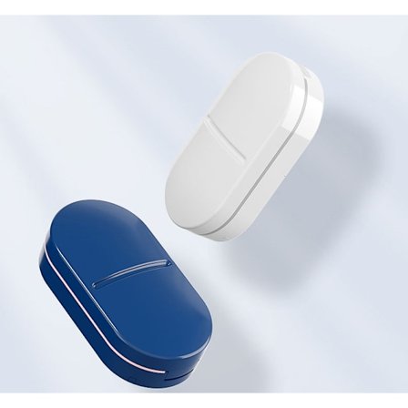 Pillekutter, pilledeler med blad, pillekutter kompatibel med små og store piller, bærbar pilledeler kompatibel med å dele pillen din