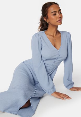 Happy Holly Gwen Structure Dress Light blue Klær