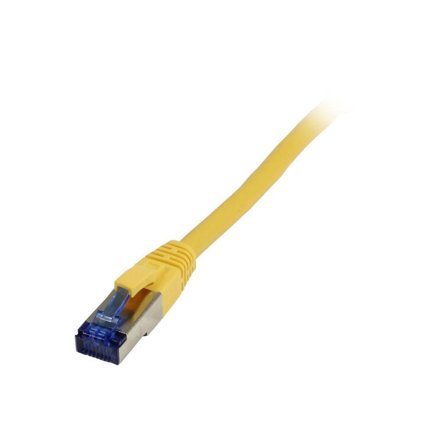 SYNERGY Patchkabel RJ45, CAT6A 500Mhz, 1,0m, gelb, S-STP(S/FTP), TPE(Superflex), AWG26, Synergy 21