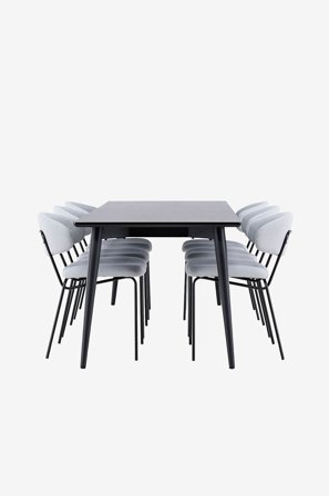 Venture Home - Ellis matbord med Chico matstol - Blå - Matgrupper - Från Homeroom