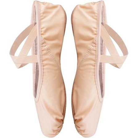 Jaettupohjaiset balettitossut, litteät tanssilenkkarit vaaleanpunainen