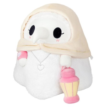 Fluffy pestdoktor med glød i mørket lanterne plysjleketøy gave til barn familie venner B