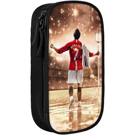 Ronaldo #7 Stor Kapacitet Blyant Pen Etui Til Kontor College Stor Opbevaring Høj Kapacitet Taske Pung Holder Box Makeup Taske Til Voksne