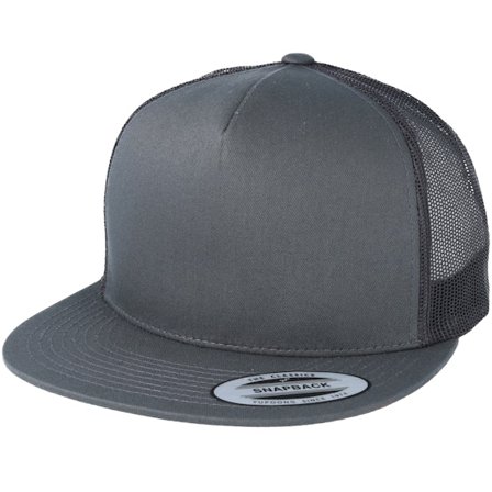 Yupoong - Grigio snapback Cappellino - Classic Charcoal A-Frame Snapback Trucker @ Hatstore