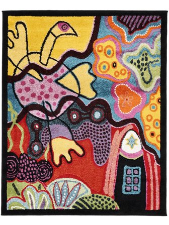 Phenix 120X150 Petit Multicolore Tapis