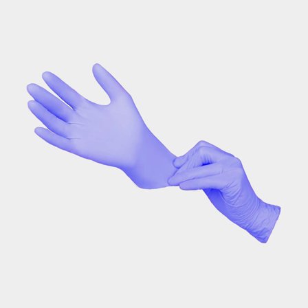 Latex gloves One-Size, blue, 100-pack