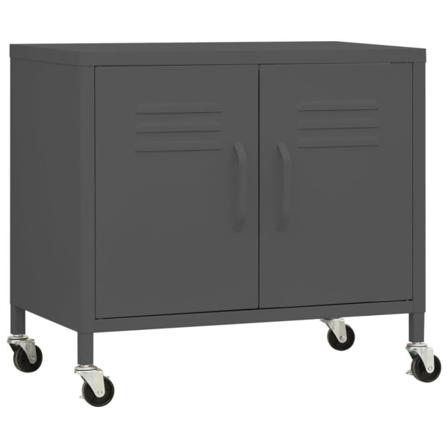 Vidaxl Förvaringsskåp Antracit 60x35x56 Cm Stål Antracit