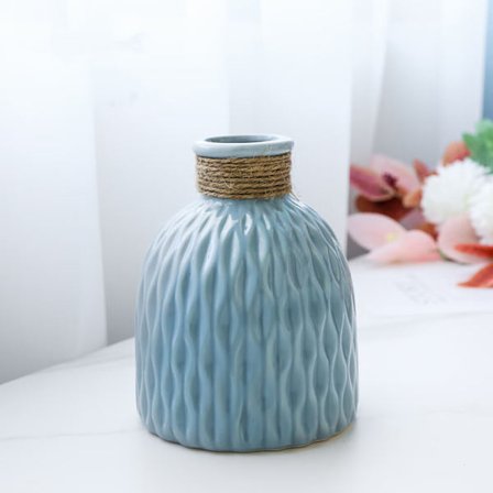 Kunstige blomster, kunstige planter innendørs, blå middelhavs