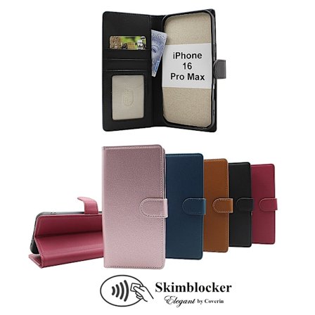 Skimblocker iPhone 16 Pro Max Plånboksfodral