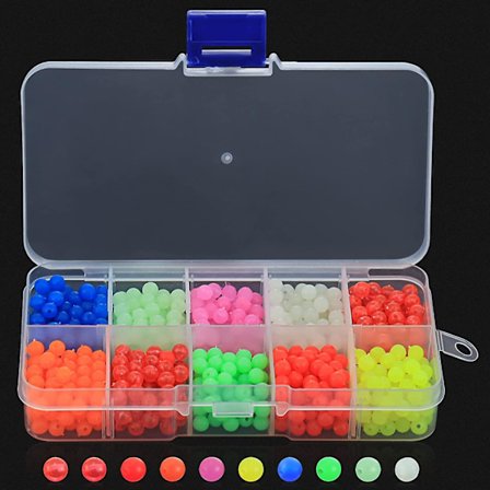 Fiskeri Perler 5mm Flydende Sortiment (1000 stk./æske) Til Fiskeri Rigge/fiskeline Saltvand Ferskvand - Plastik Selvlysende Blandede Farver