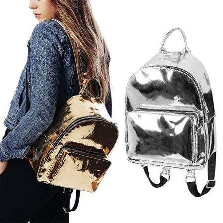 Urban klassiker - MIDI metallic ryggsäck mode ryggsäck